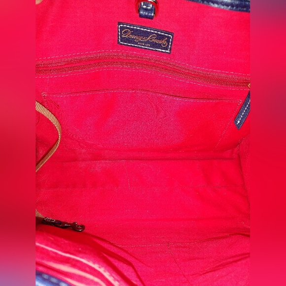 DOONEY AND BOURKE Multi WaterColor Stripes Small Tote with Style # BMSTR2921 - Picture 6 of 7